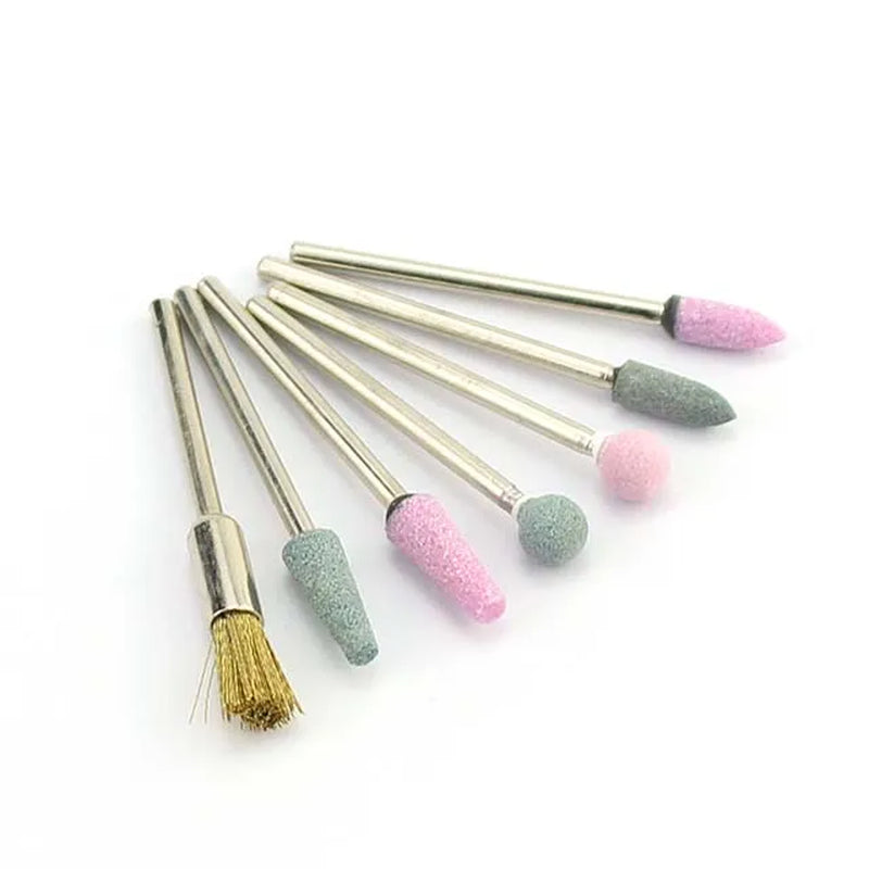 7Pcs/Set Diamond Nail Drill Bit Rotery Electric Milling Cutters for Pedicure Manicure Files Cuticle Burr Nail Tools Accessories